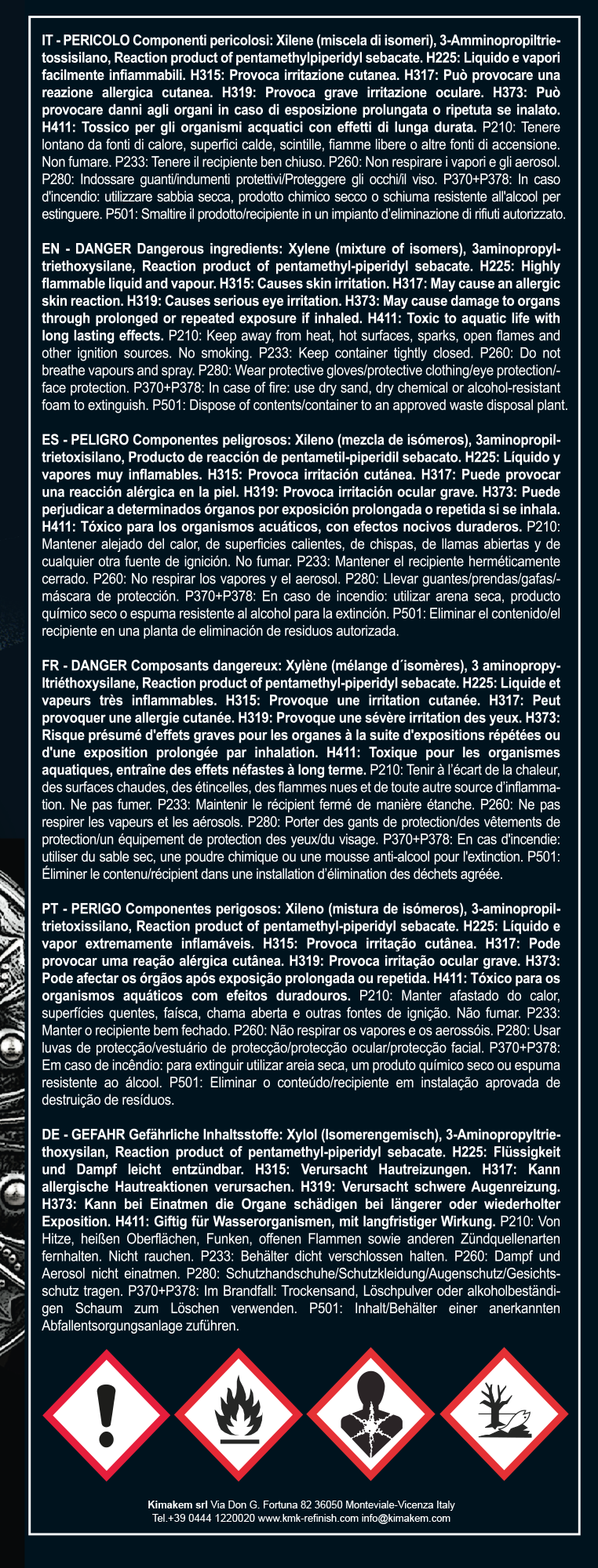 KMK - Pintura texturizada para coche negra