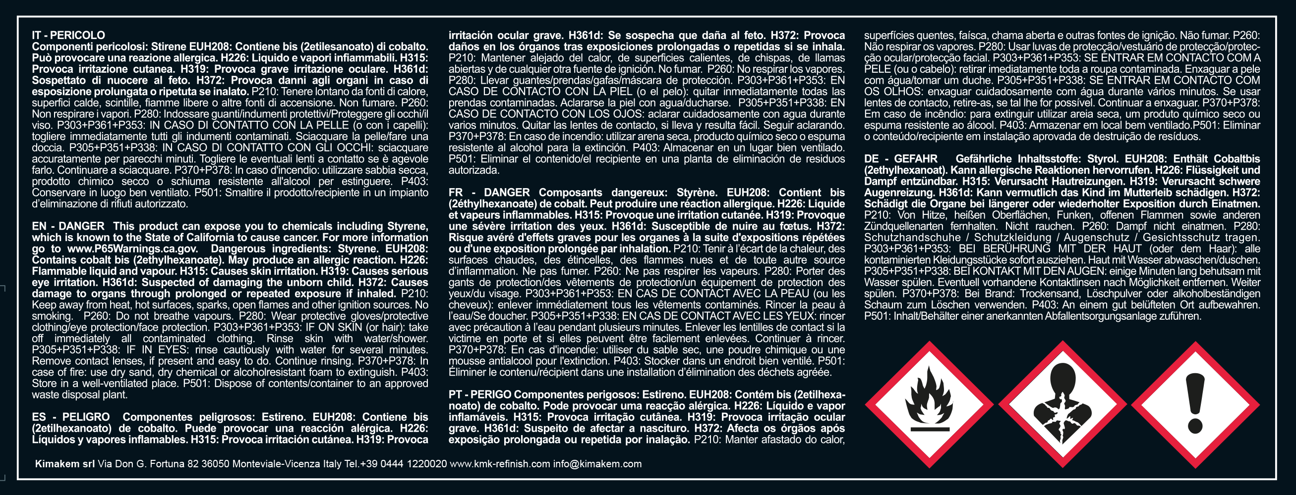 KMK - Stucco leggero per carrozzeria - 1,1 Litri