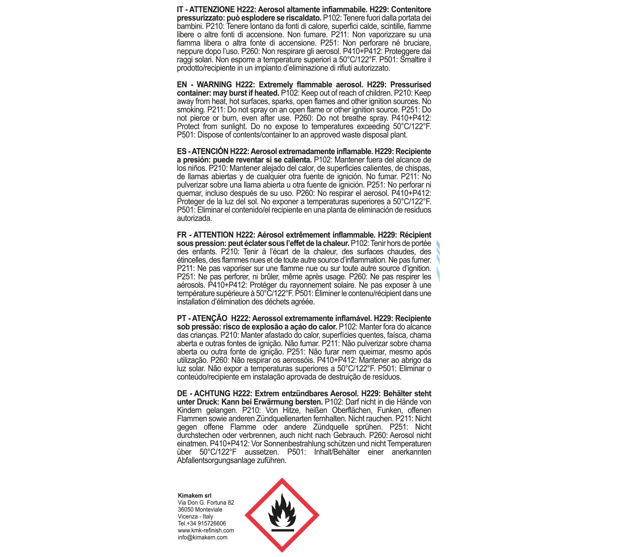 KMK - Désinfectant hydroalcoolique en bombe