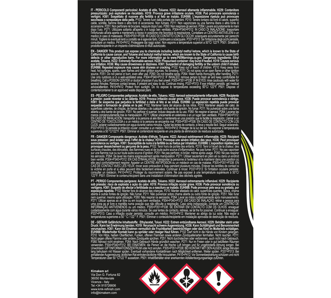 KMK - spia di carteggiatura nera spray