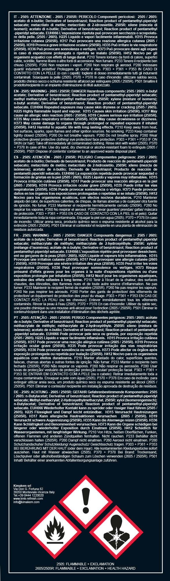 KMK - Barniz acrilico HS 2K antiscratch